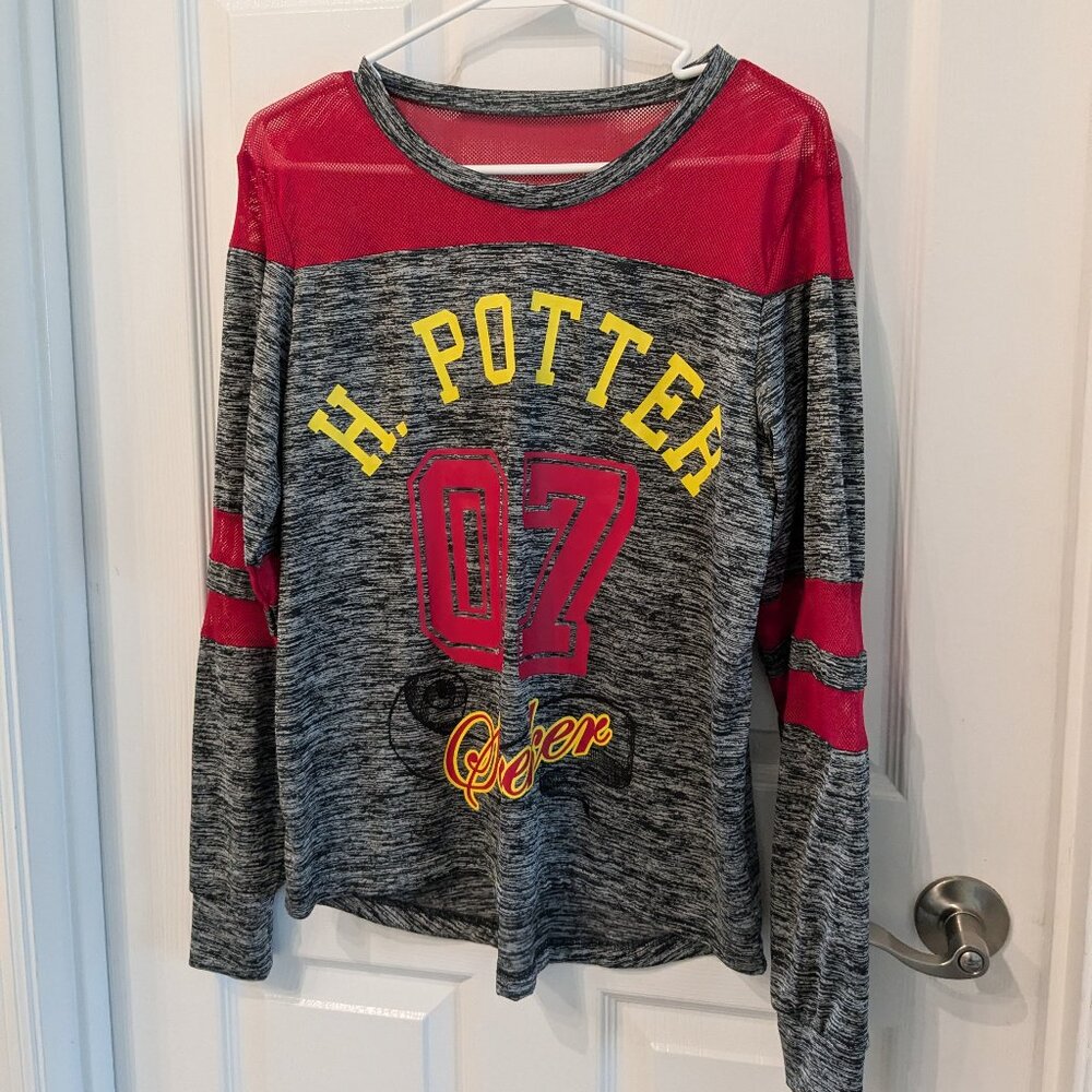 Harry Potter Seeker Jersey with Mesh Grey Red Size Medium